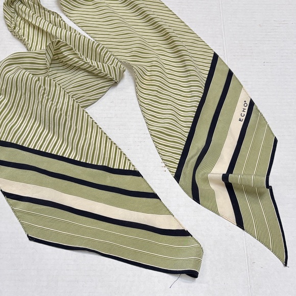 Echo Accessories - Echo Olive and Black Striped Scarf